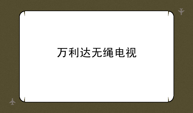 万利达无绳电视