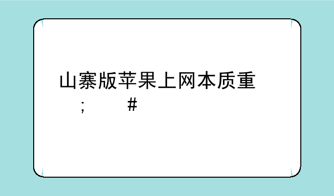 山寨版苹果上网本质量怎么样