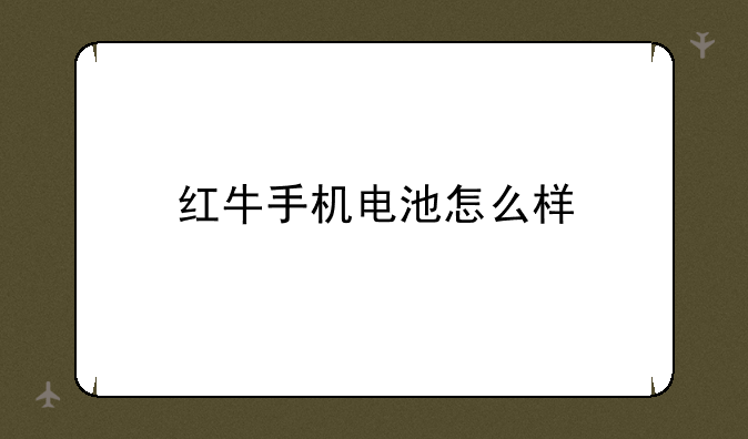 红牛手机电池怎么样