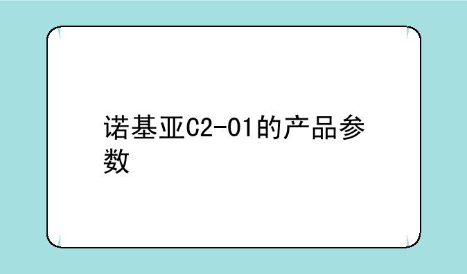 诺基亚C2-01的产品参数