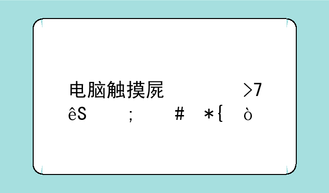 电脑触摸屏没反应怎么办？