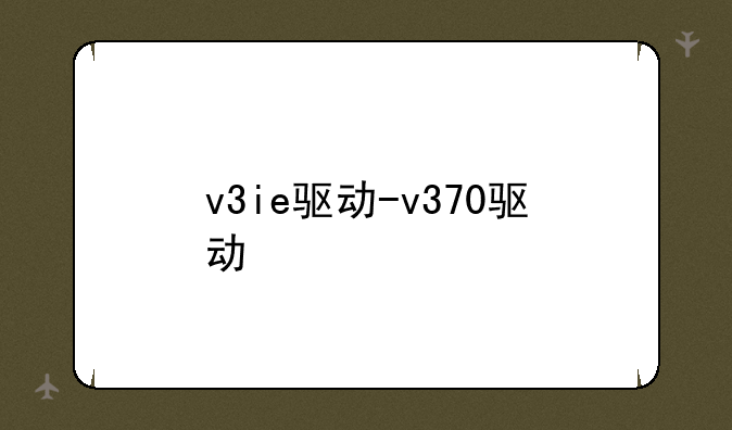 v3ie驱动-v370驱动