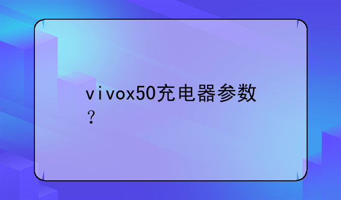 vivox50充电器参数？