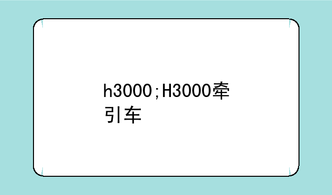 h3000;H3000牵引车